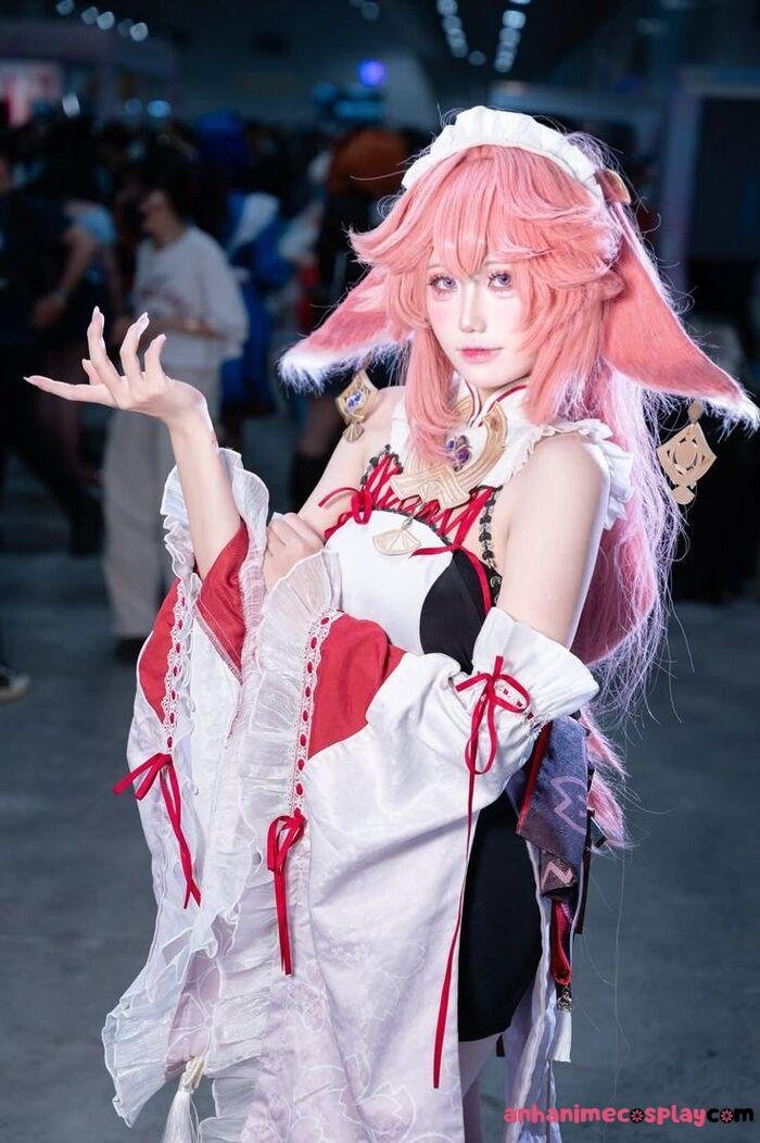 ảnh cosplay yae miko siêu xinh