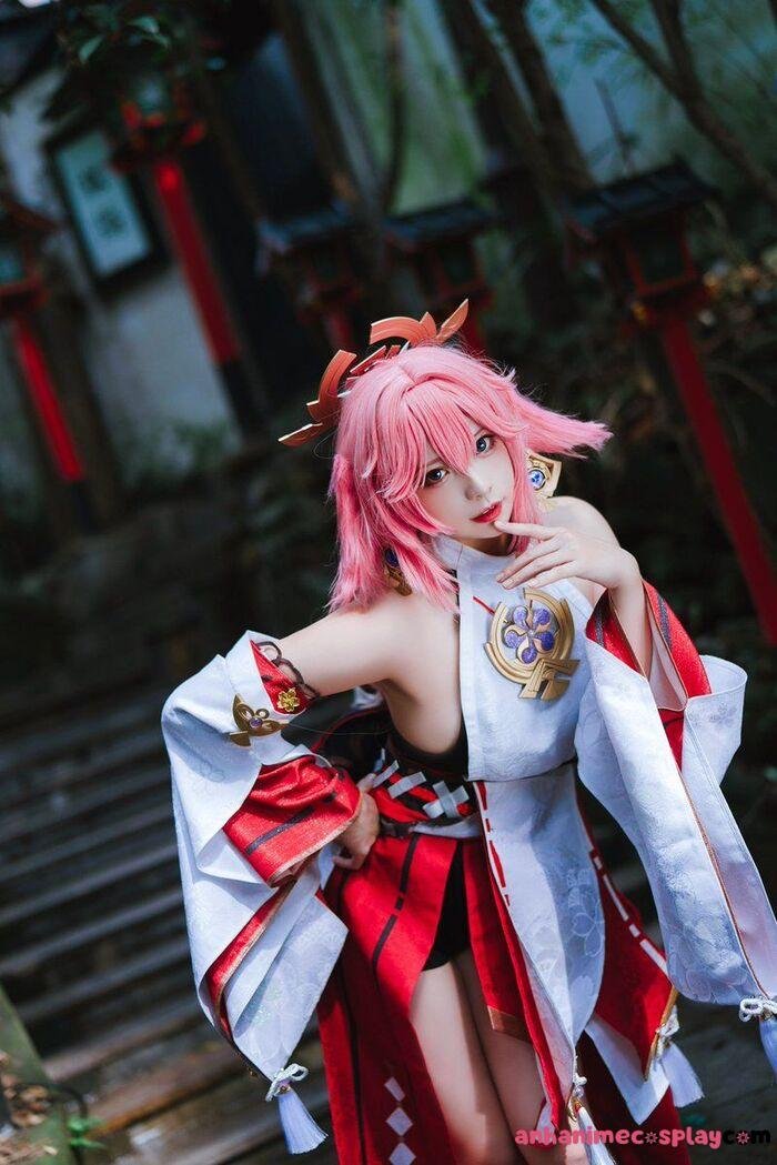 ảnh cosplay yae miko xinh nhất