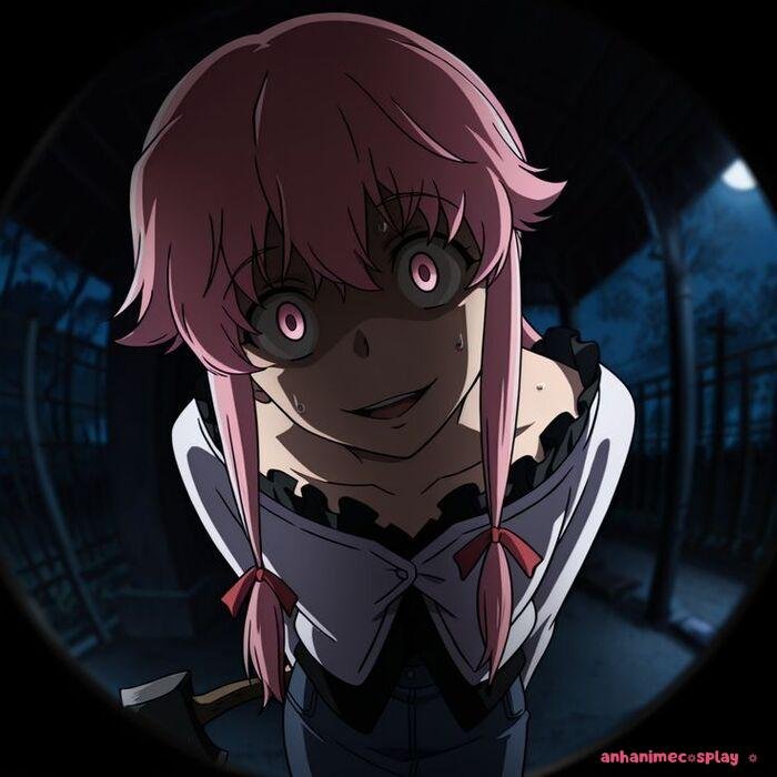 hình ảnh Yuno Gasai sợ hãi