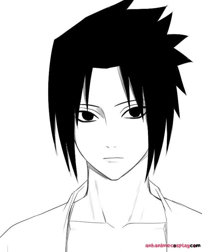 hình ảnh anime nam trắng đen hd