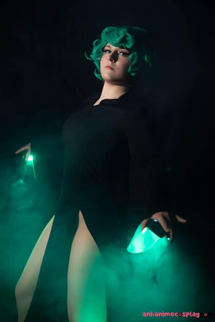 hình ảnh cosplay tatsumaki đen tối