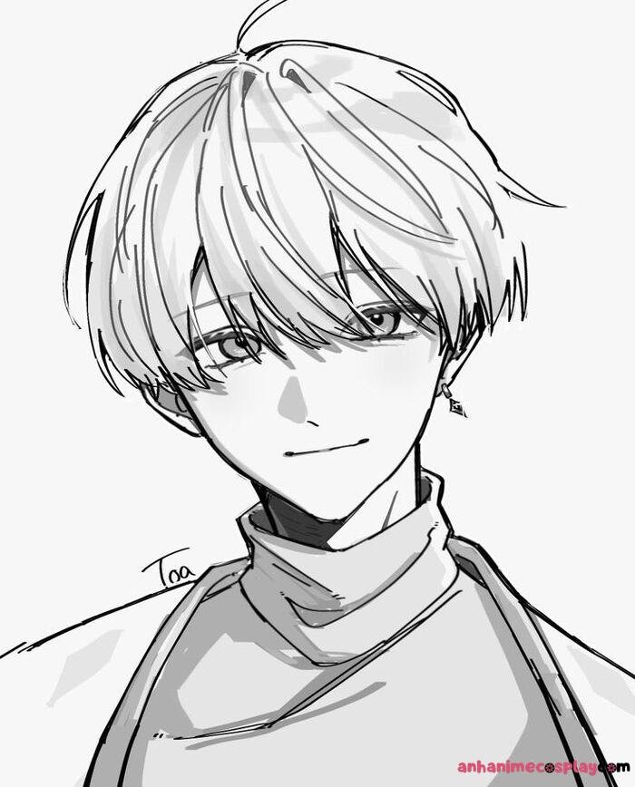 hình tranh vẽ anime nam đẹp chất