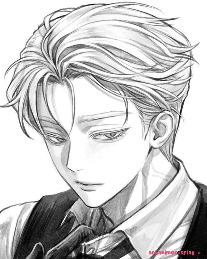 hình tranh vẽ anime nam đẹp ngầu