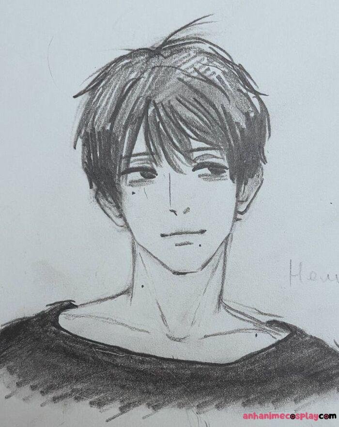 hình tranh vẽ anime nam đẹp