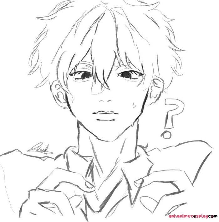hình tranh vẽ anime nam siêu ngầu