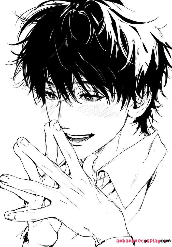 tranh vẽ anime nam đẹp