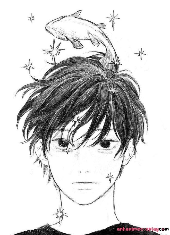 tranh vẽ anime nam full hd