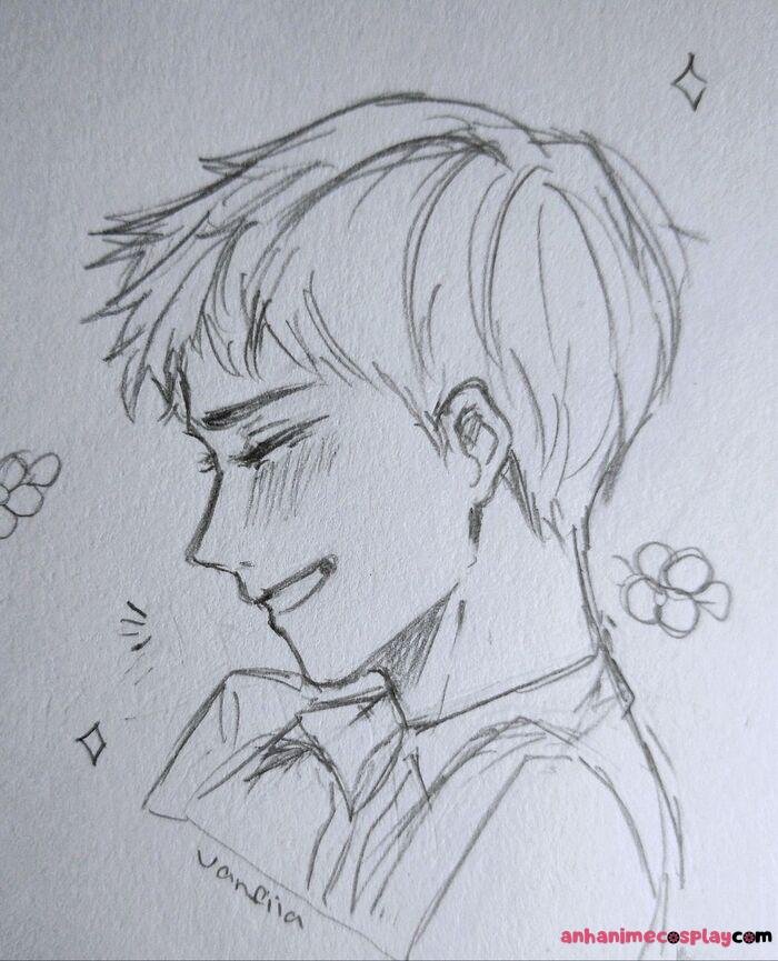 tranh vẽ anime nam